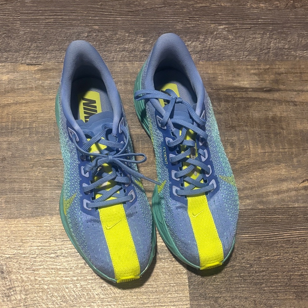 Nike Vibrant Blue and Neon Green Running Shoes